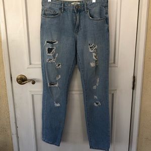 Ripped boyfriend jeans